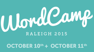 Image of text "WordCamp Raleigh 2015"